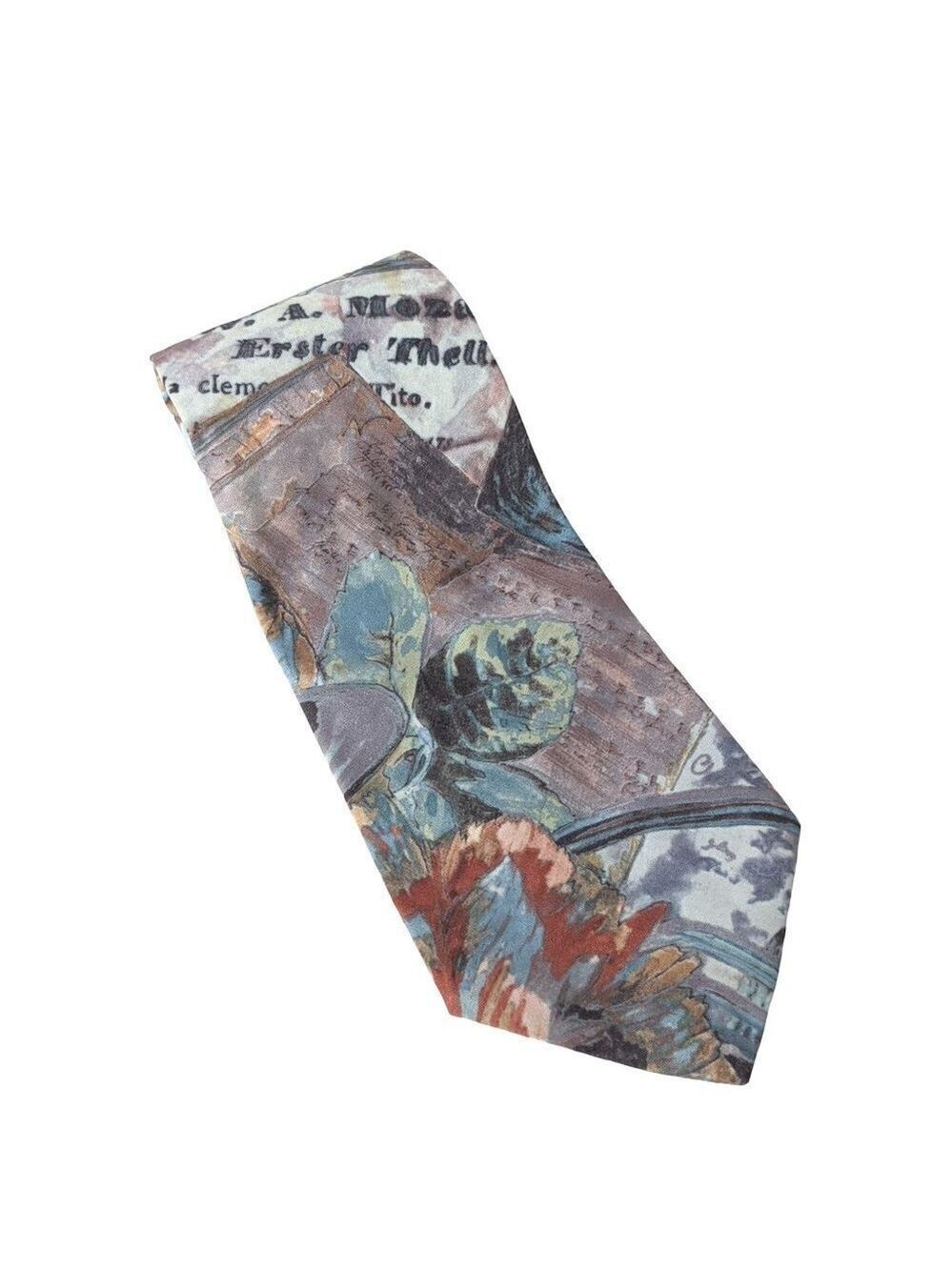 Floral Musical Instrument Necktie Novelty